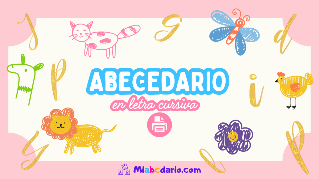abecedario con letras cursivas