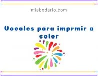 vocales para impmrir a color