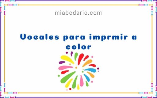 vocales para impmrir a color