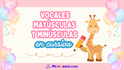 Vocales Cursivas mayúsculas y minúsculas para imprimir