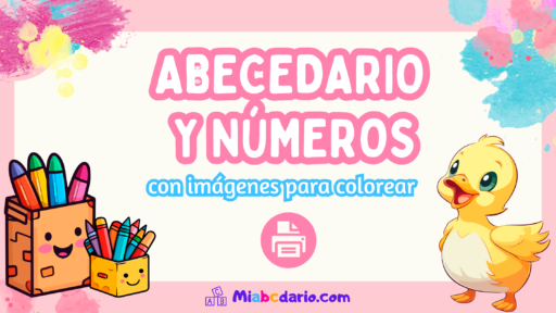 Abecedario y números para colorear