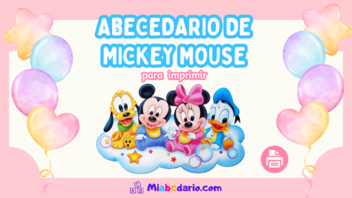 Aecedario de Mickey Mouse para imprimir en pdf